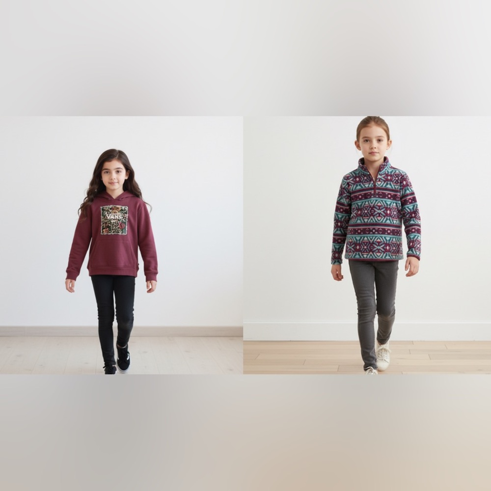LOT: Vans Hoodie & Gymboree Fleece, Girls Size M